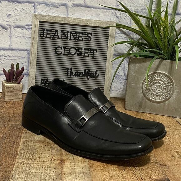 Boss Hugo Boss black loafers size 11.5 - Picture 2 of 16